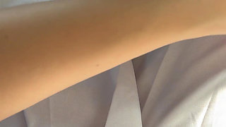 Teasing unknown driver by taking off his clothes