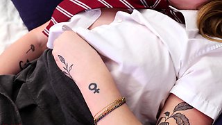 Schoolgirl Masturbation with Rae Astora