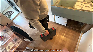 Pipe Fixing Gone Wrong! He Doesn't Expect My Cock