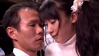 Japanese slut gets crammed in a crowded public bus
