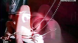 Female tortment part 2 - lezdom whipping and fingering tied up sub