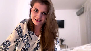 Hot MILF Step Mother Put Her Virgin Step Son to Sleep While Doing Handjob and Made His Big Cock Cum in Hotel Room