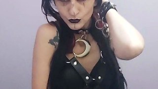Cute skinny naughty teen fetish nurse poses and masturbates