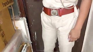 Police women fuck with boyfriend in police station.