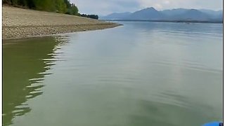 I Let Him Fuck Me On The Paddle Board, The Man On The Beach Was Watching And There Was A Cruise Ship