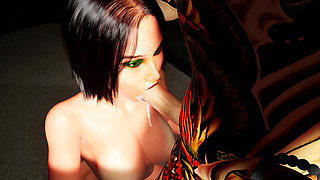 Horny Nightclub Whore Try Threesome with Two Guys