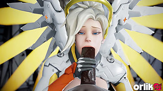 Mercy Overwatch - BBC Anal, Blowjob & Missionary Cumshot 3D Overwatch Porn)