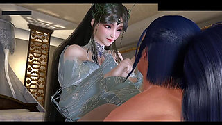 The Digital Goddess of Enchanted Curves - 3D Animation Hentai