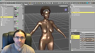 Black ebony, blender, skin