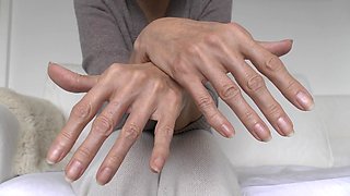 Lady Victoria Valente - Cashmere Outfit, Beautiful Hands, Short Fingernails, Close-ups, JOI, Nipple Play and CBT