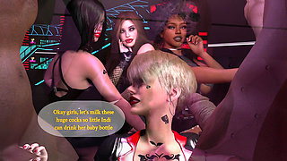 Indira QOS Blacked PMV with Club Girls - BBC Worship