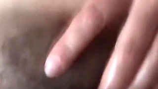 My Wife's Best Friend's Husband Masturbates and Cums on Her Hairy Pussy