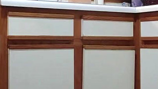 Buttcrack reveal unloading dishwasher