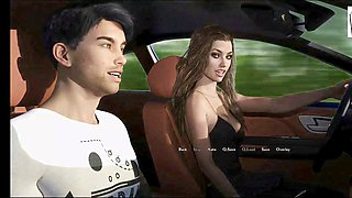 3D big titty babe with a nice ass in an erotic visual novel