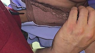 CoupleForFun2023 Fingered by Worker in Packed Subway Train