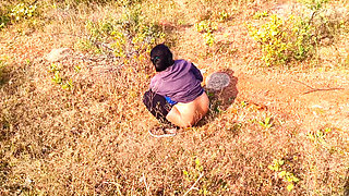 Indian aunty caught and  fucked outdoor