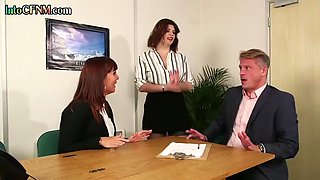 Nasty office slut cocksucking cooworker