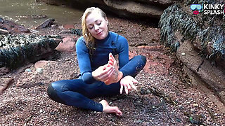 Salty Wetsuit Toe Sucking Slut