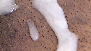 Ebony teen pink panty gets creampied by big cock