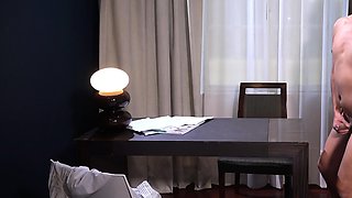 Bear DILF analsamshing twink office slut