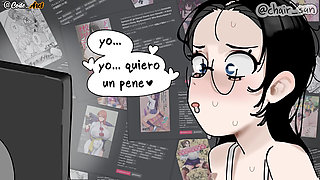 Otaku with huge tits wanting to be fucked by a big penis
