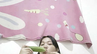 Ep 2 Stuffing a Cucumber with a and Playing Sexy in Front of the Camera