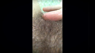 A village girl beautifully pulls her hairy pussy to beautiful music