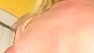 Blonde Babe Deepthroats Throbbing Cock and Fingers Dripping Pussy