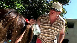 Busty Slut Got Her Face Covered with Cum
