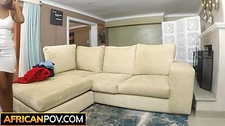 Cock-squeezing Black Cunt Ebony Spread Broad By BWC In Faux Audition