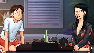 Kim Wife Liu Cheating Sex with Anon in Summertime Saga