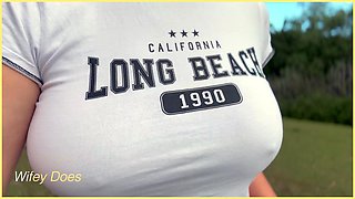 Wifey Is Braless in Public with Her Perfect Tits Flashed