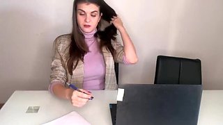 Steamy Step-Mom Yooya7 Tempts Step-Son with Enormous Tits and Office Handjob