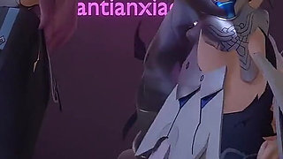 No.9 Genshin Impact; Bronya; Timid; Double Penetration; Impregnation; White Tiger; Dance Bang; Internal Ejaculation