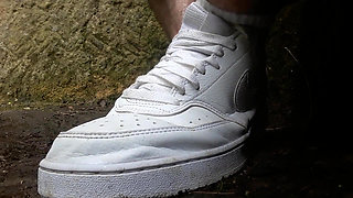 My Nike White Shoes and Socks