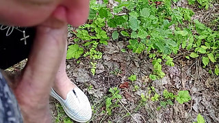 A Friend Sucks My Dick in a Park and Swallows Cum