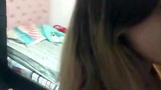 Blonde Step Sister Ashleysoy Naked POV Rough Sex & Cum Swallow