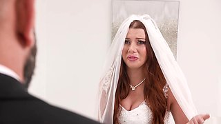 Stella's luscious locks conceal a slutty bride getting pounded by Will