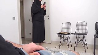 Dick Flash. Hijab Married Woman Caught Me Jerking Off In Public Waiting Room