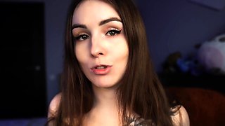 Independent Teen brunette girl toying pussy outdoor