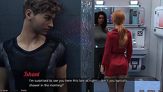 Stranded in Space - Nearly Caught by Big Tits Indian MILF