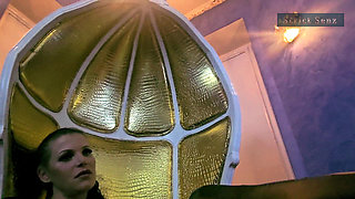 Stina Stone Femdom Feetworship Barefeet Licking Foot Gagging by German Mistress in Leather Gloves Part 1