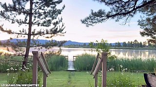 All Natural Beauty Sucks Boyfriends Cock & Swallows Cum By The Lake