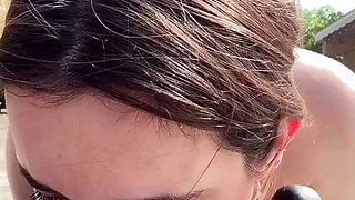 Christina Khalil Sucks And Fucks Double Dildo