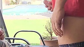 MILF Sucks My Dick After Helping Her with Her Swimming Pool