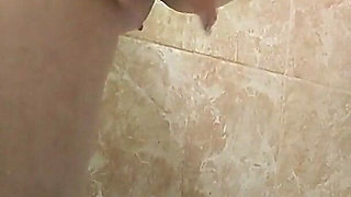 A Brunette Gets Pissed on