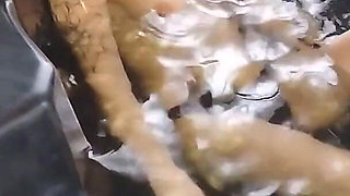 Relaxing in the Jacuzzi, They're Massaging My Breasts