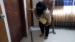 Indian Maid Fucked by Boss While Sweeping Office - Big Ass Creampie