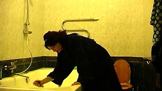 Russian Mother and Son bathe and Fuck