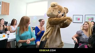 Horny sluts can't wait to suck dancers' dicks
